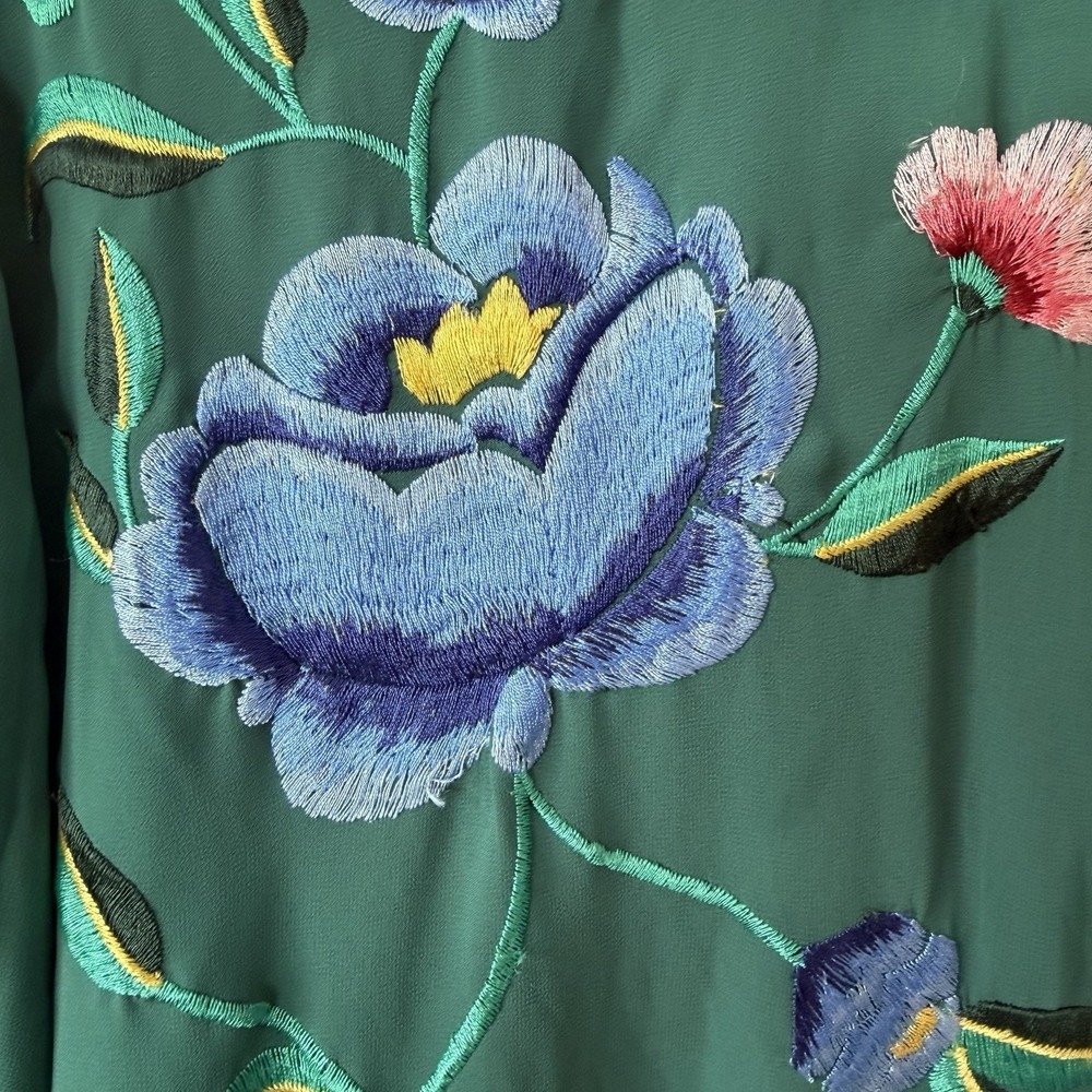 ASOS Design Curve Green Floral Embroidered Midi Dress Boho Plus Size 22 3X 3XL - Picture 6 of 13
